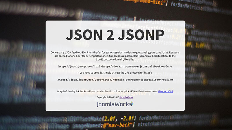 convert json to web page